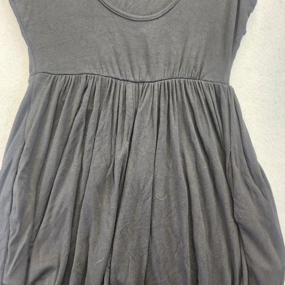 Free People FP Beach Black Tie Strap Midi Dress Low Back Side Slit Pockets S P - Picture 6 of 12